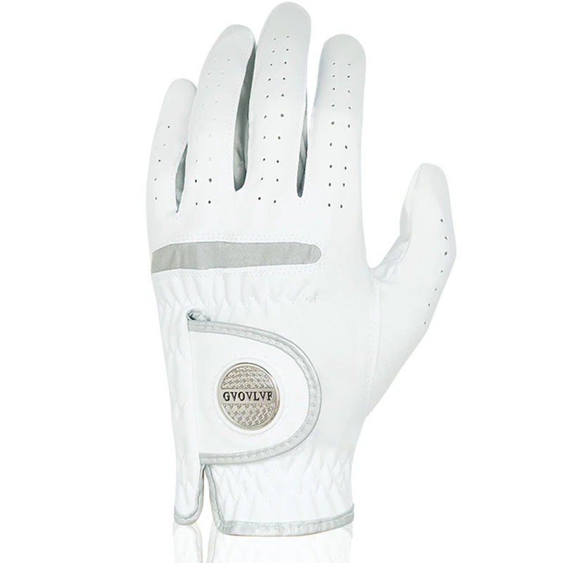 Golf Glove with a Magnetic Ball Marker
