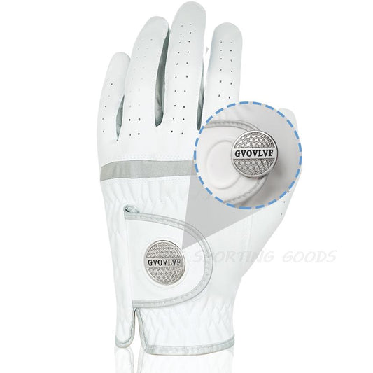 Golf Glove with a Magnetic Ball Marker